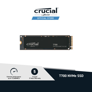 Crucial T700 1TB PCIe Gen5 NVMe M.2 SSD with heatsink | CT1000T700SSD5 