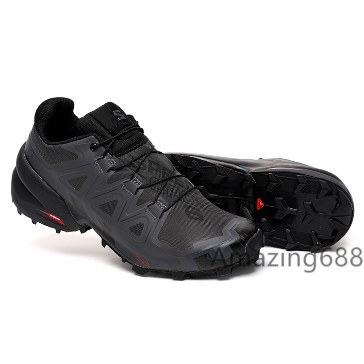 Original Salomon Speedcross 6 Men s Professional Outdoor hiking shoes Trail kasut hiking Shoes Grey Black Size 40 46