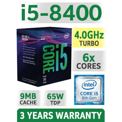 Intel® Core™ i5-8400 Processor 9M Cache, up to 4.00 GHz | Shopee Malaysia