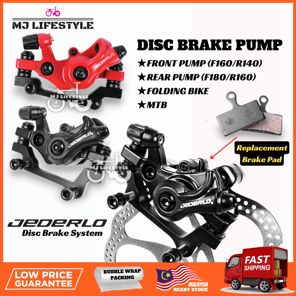 Jederlo Bicycle Disc Brake Pump Performance Front Rear MTB Brek