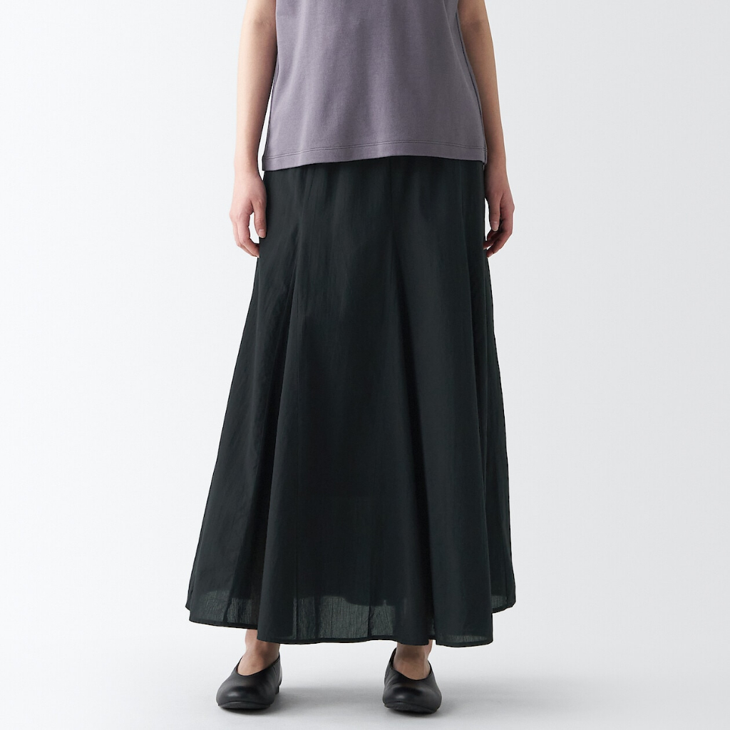 MUJI Ladies High Twisted Veil Maxi Skirt | Shopee Malaysia