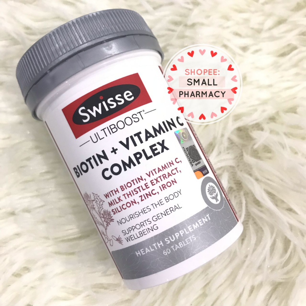 Swisse Ultiboost Biotin + Vitamin C Complex 610476 + Milk thistle