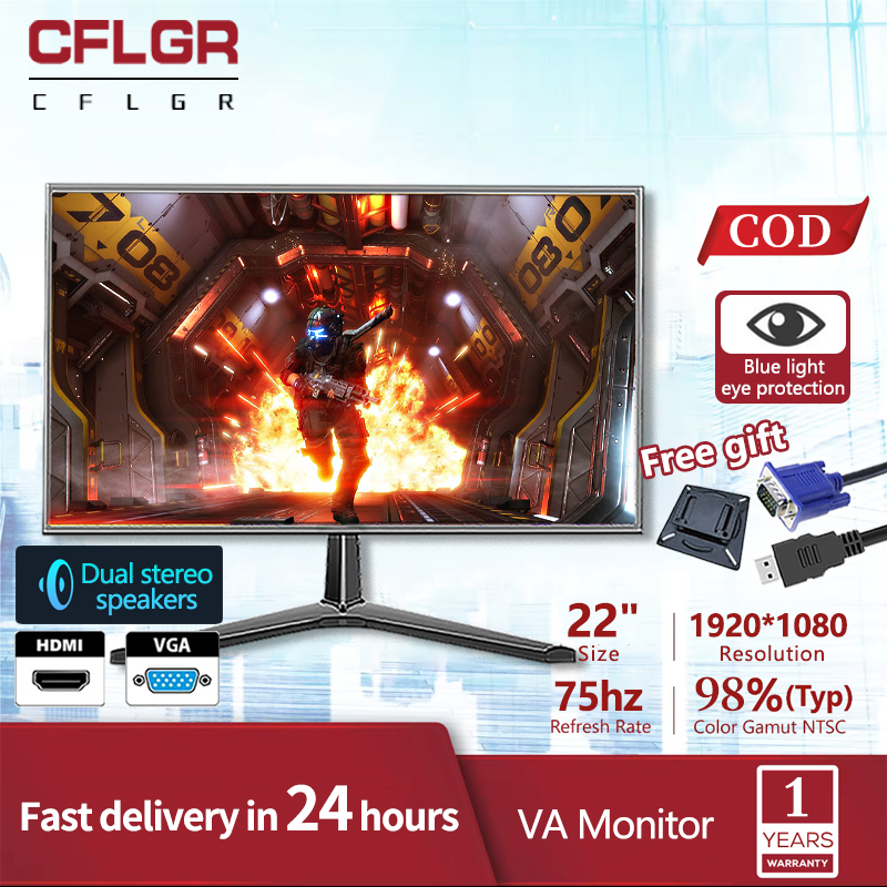 Monitor Pc Inch With Speaker Hz P Led Computer Monitor Gaming Monitor Shopee Malaysia