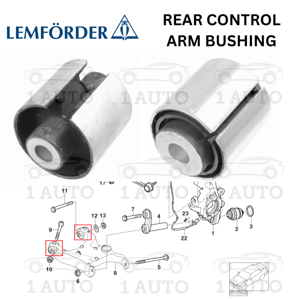 LEMFORDER GERMANY REAR CONTROL ARM BUSHING 1PC BMW E60 E63 E64 X5 E53