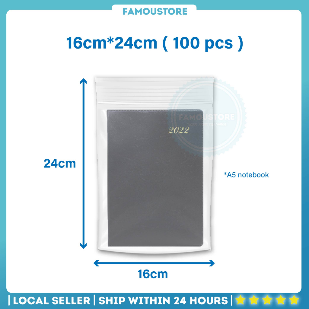 Medium Size Zip Lock Plastic Bag 100PCS Extra Thick (0.08mm & 0.12mm ...