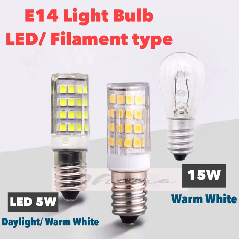5W 15W E14 LED CORN BULB LED ROCKET BULB SALT LAMP REFRIGERATOR MENTOL ...