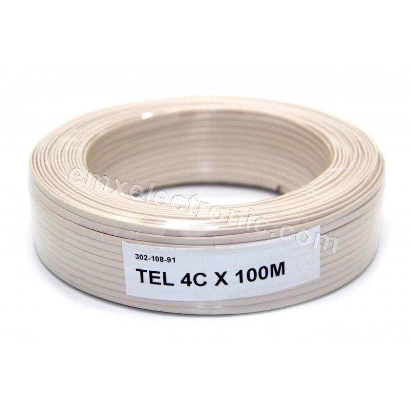 3 ROLLS 4 CORE INDOOR TELEPHONE FLAT CABLE (100M) Shopee Malaysia