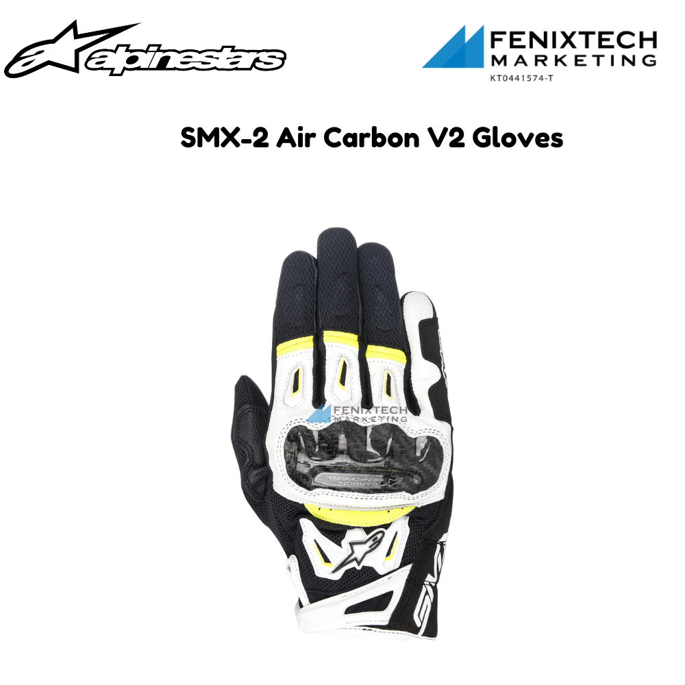 Alpinestars SMX-2 Air Carbon V2 Motorradhandschuhe - Schwarz/Rot Mit Carbon-Schutz