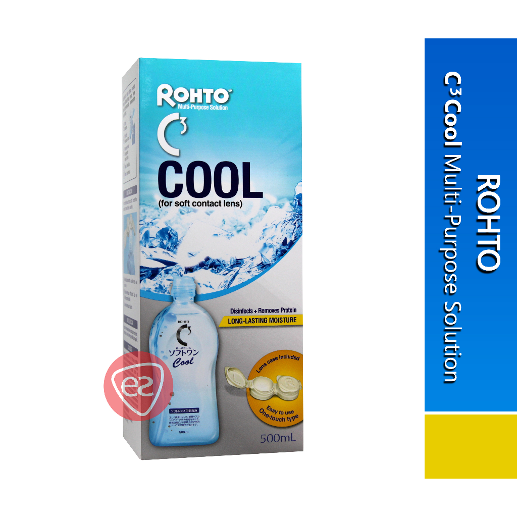 ROHTO C CUBE COOL MULTIPURPOSE SOLUTION WITH LENS CASE (FOR SOFT