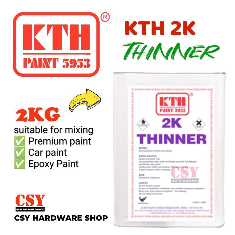 KTH 2K THINNER 2KG / EPOXY THINNER / CAR THINNER Shopee Malaysia
