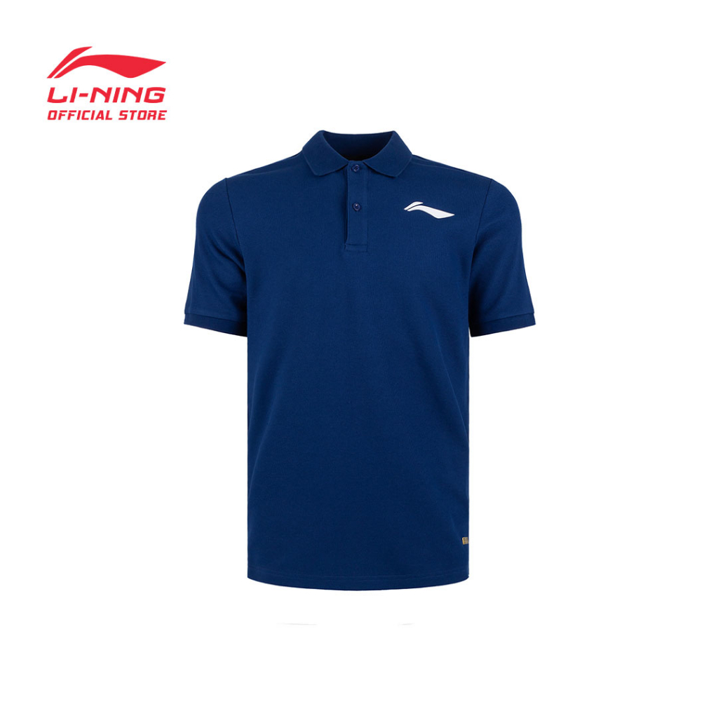 LI-NING MEN'S POLO T-SHIRT - DARK NAVY - APLSC55-4 | Shopee Malaysia