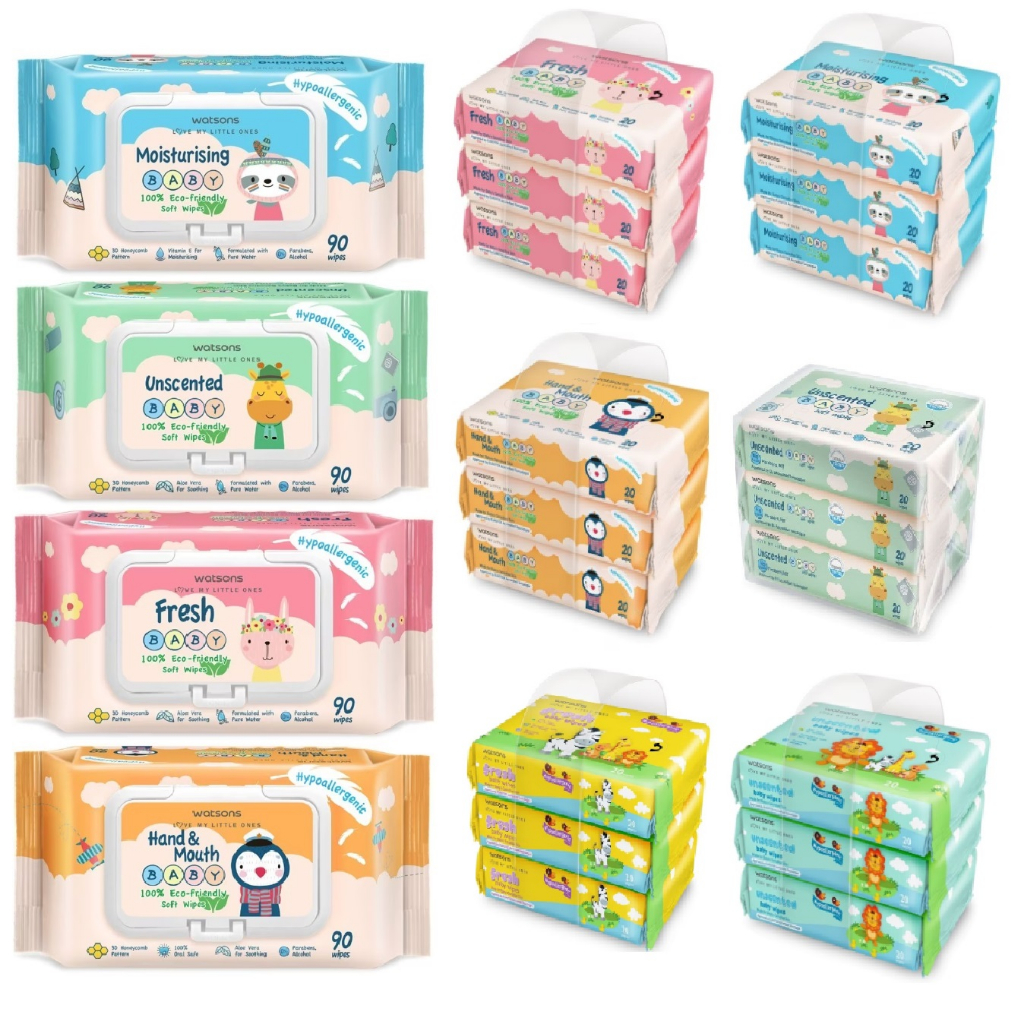 Watsons Baby Soft Wipes Fresh / Moisturizing / Unscented / Hand & Mouth