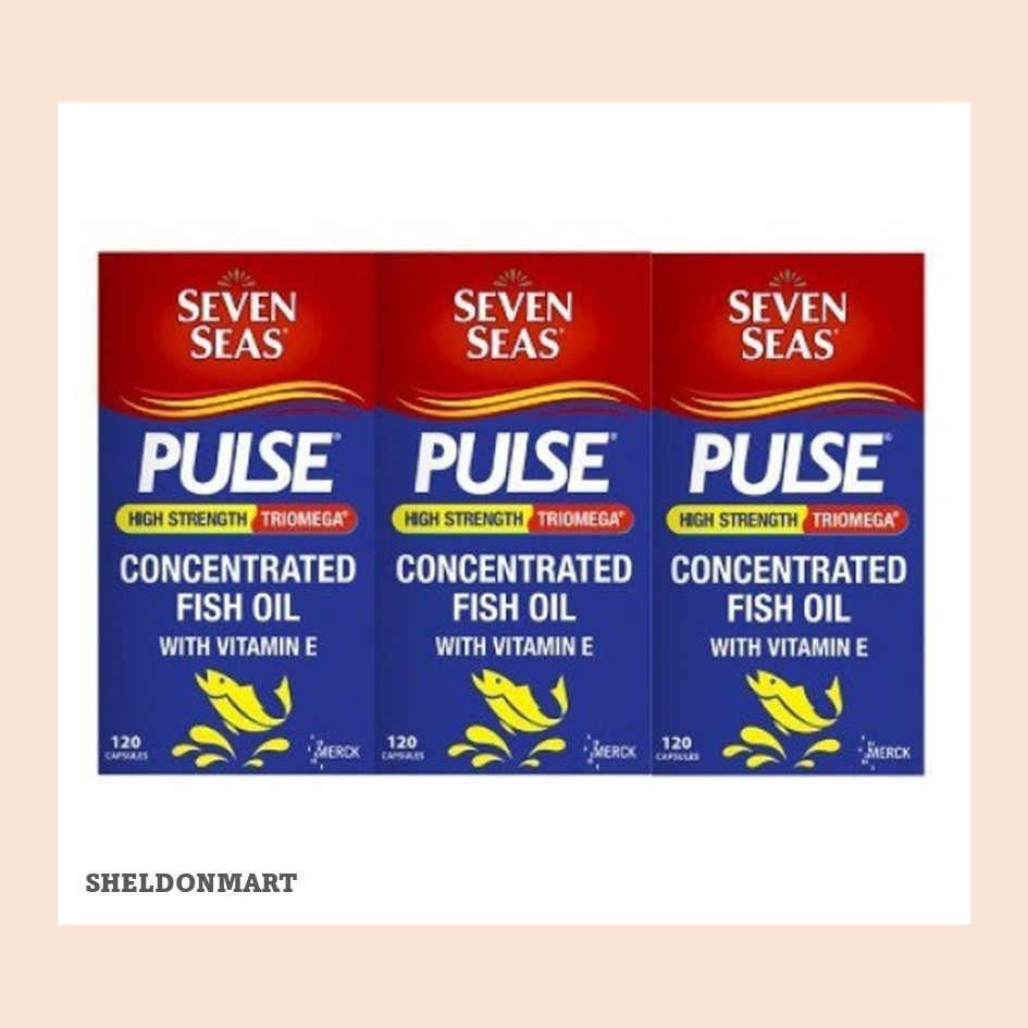 SEVEN SEAS PULSE HIGH STRENGTH TRIOMEGA CONCENTRATED FISH OIL 3 X 120'S ...