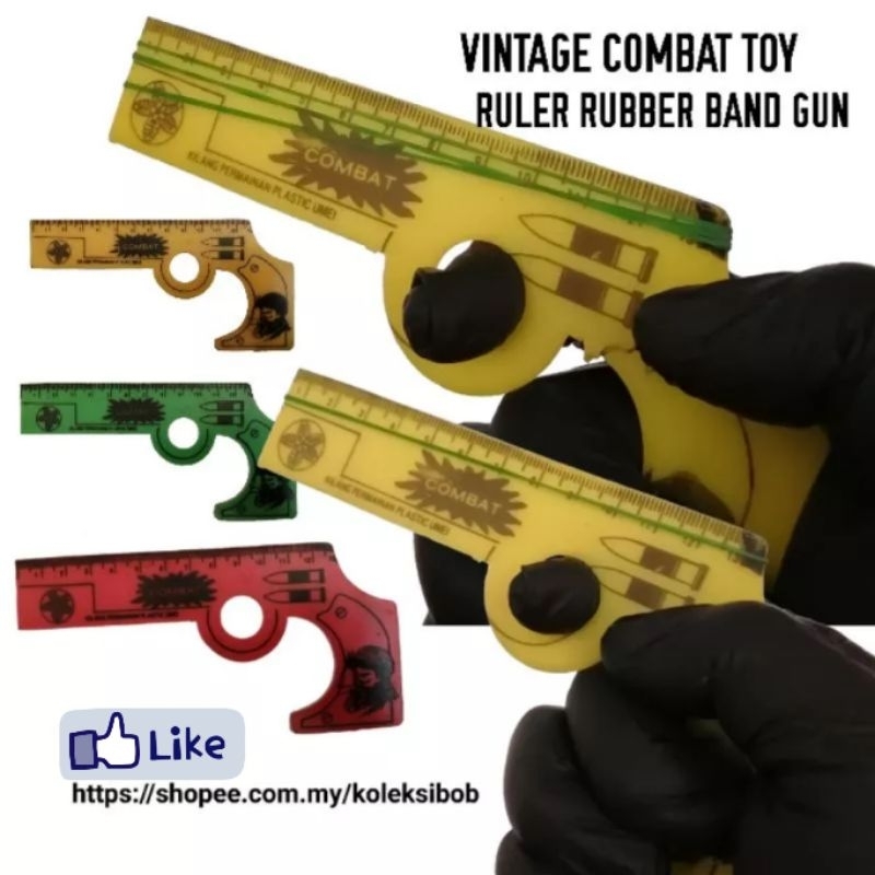 Vintage Ruler Rubber Band Gun Pistol Getah | Shopee Malaysia