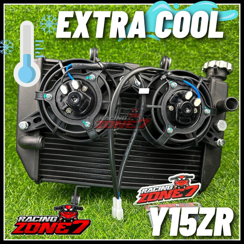 DOUBLE FAN RADIATOR Y15ZR/ Y15 RACING RADIATOR/ RADIATOR KIPAS FAN/ Twin Fan Radiator/ Curve