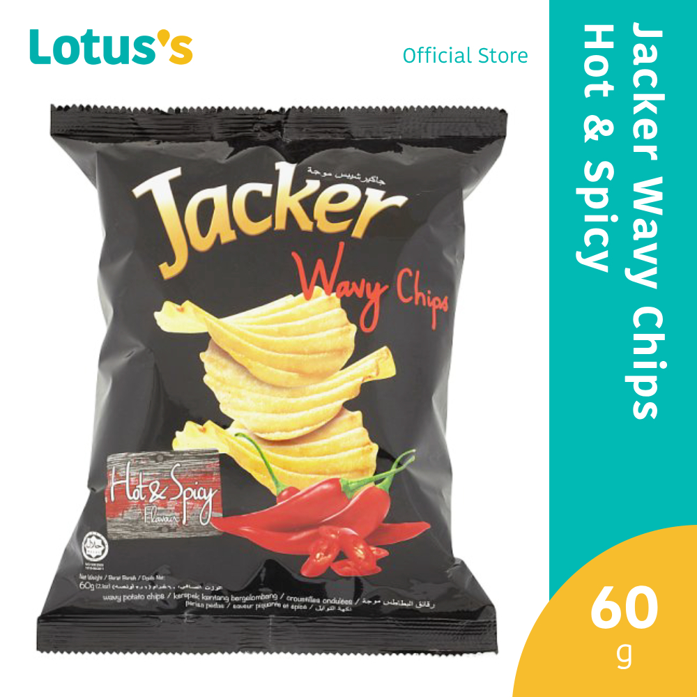Jacker Wavy Chips Hot Spicy (60g) Shopee Malaysia