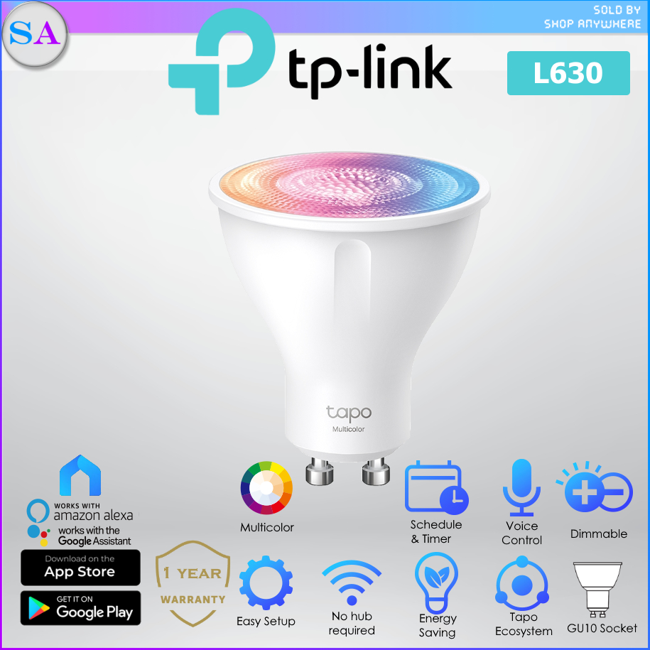 Smart Wi-Fi LED Spotlight with RGB Light (TP-Link Tapo L630)