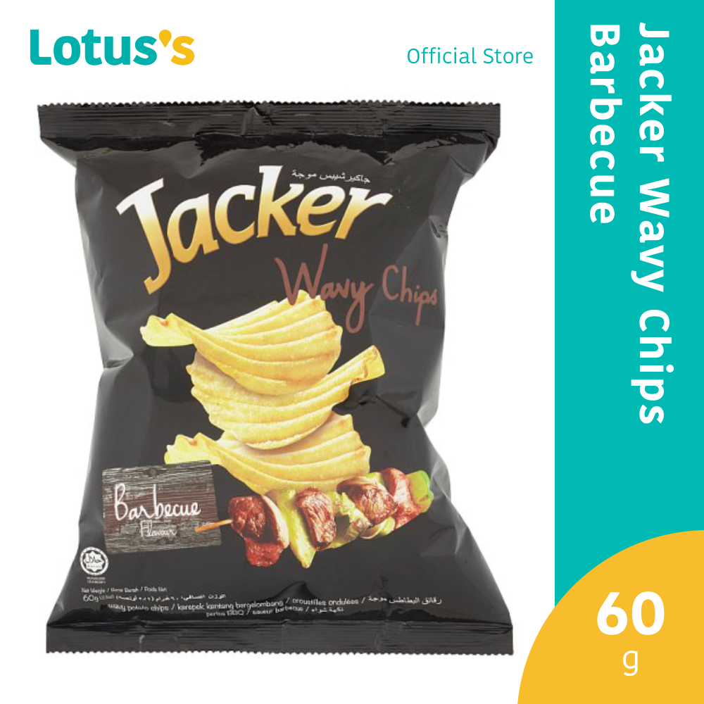 Jacker Wavy Chips BBQ (60g) Shopee Malaysia