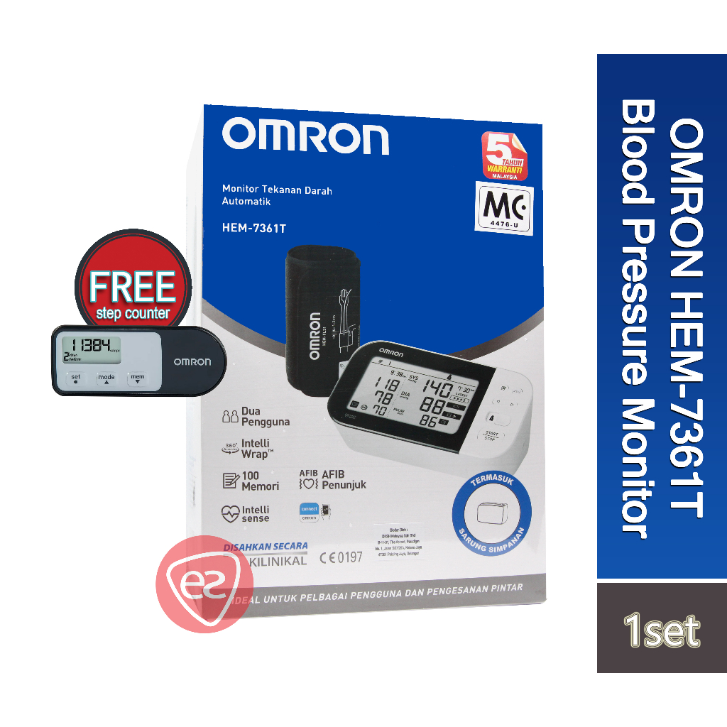 OMRON HEM7361T AUTOMATIC BLOOD PRESSURE MONITOR WITH ATRIAL