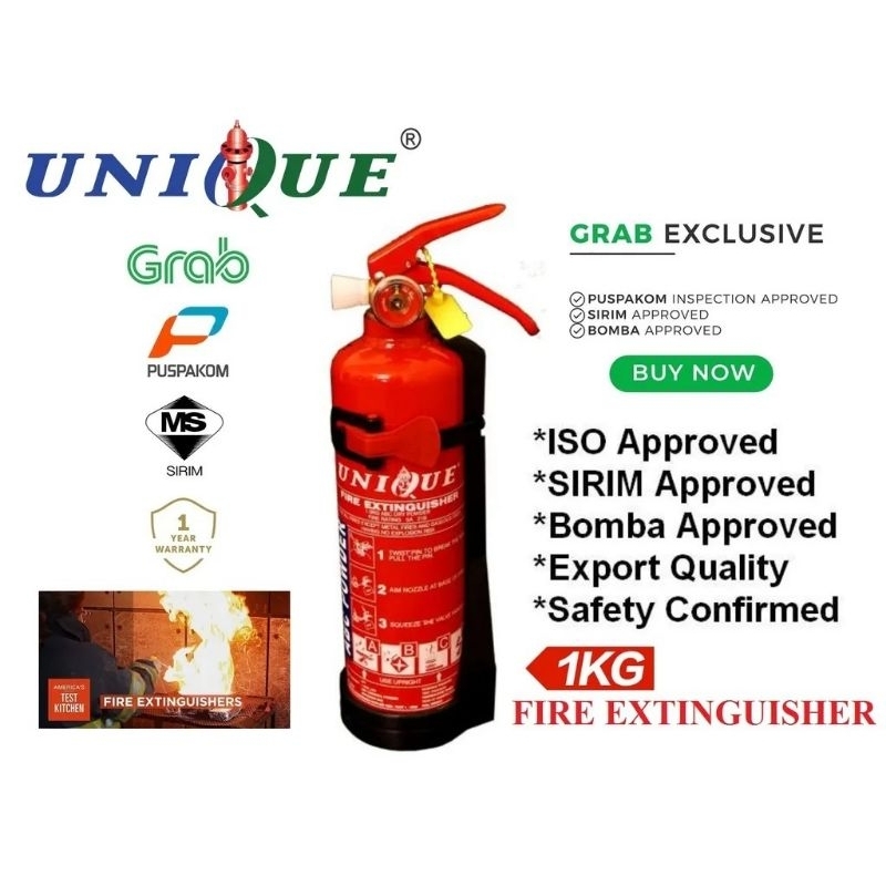 （No Include License Fire Extinguisher）UNIQUE 1KG Fire Extinguisher ...