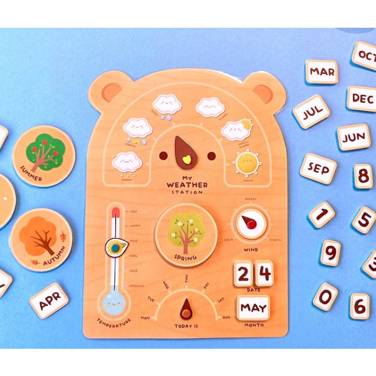 PDF] 031- Weather Station Calendar Chart Activity Printable Montessori ...