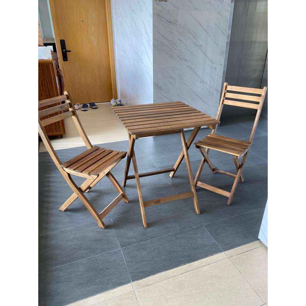 Ikea Indoor Outdoor Foldable Picnic Balcony Garden Cafe Table Wooden ...
