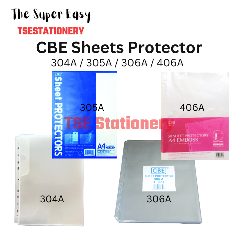 CBE A4 11 Holes Sheet Protector 305A 406A 304A 306A 10'S/Pack / 50'S
