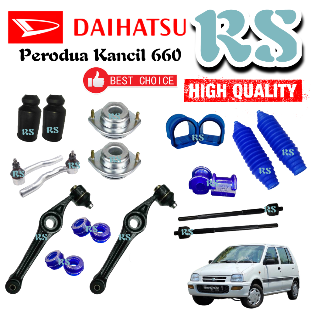 20 Item Combo Set FRONT Suspension Part Perodua Kancil 660 850 Lower Arm Bush Absorber Mounting Cover Stabilizer Bush Shopee Malaysia
