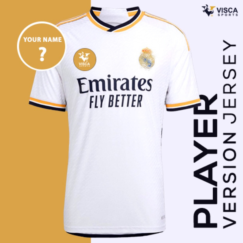 [ Ready Stock ] RM Madrid 23/24 Home Jersey * Player Issue /Fans Version Jersey (SXL) [Custom