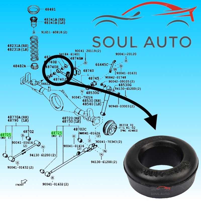 Toyota Avanza F601 F602 F651 F652 Rush F700 Rear Suspension Lateral Arm ...