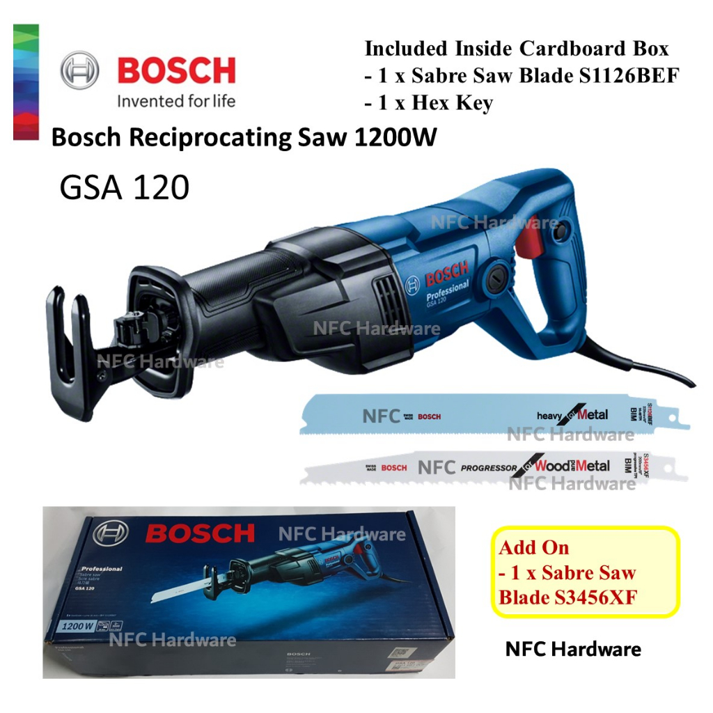 BOSCH GSA 120 Reciprocating Saw 1200W Shopee Malaysia