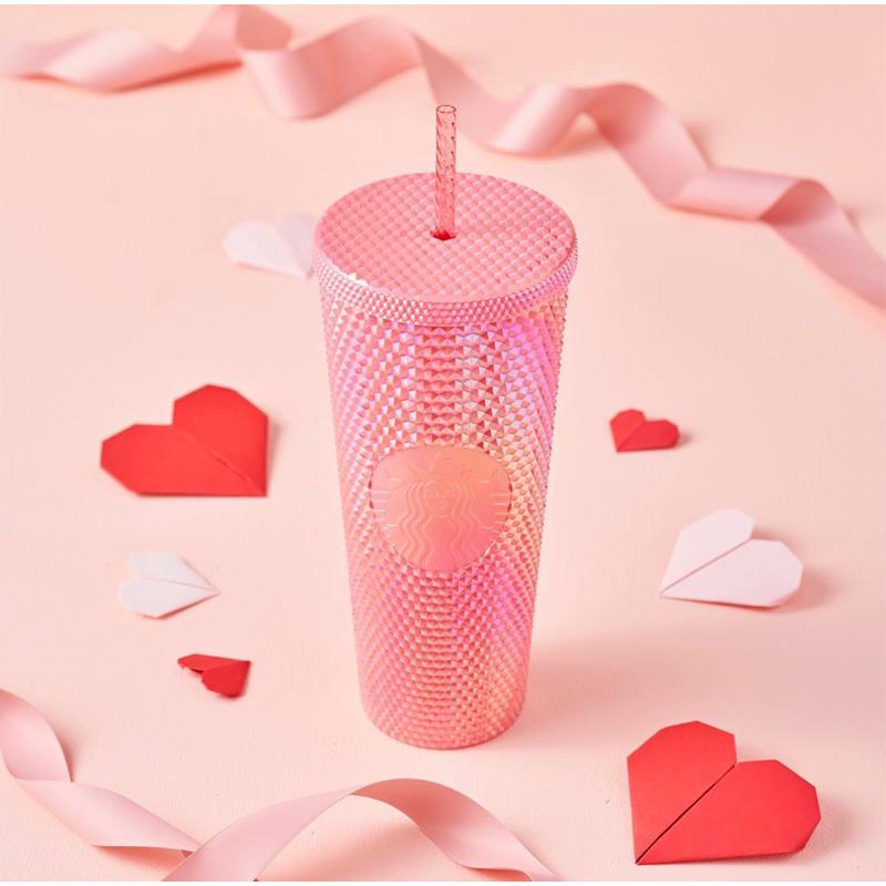 ReadyStock]Starbucks Philippines Valentines Day 2023 Collection Bubblegum  Blink Pink Studded Cup 710ml | Shopee Malaysia