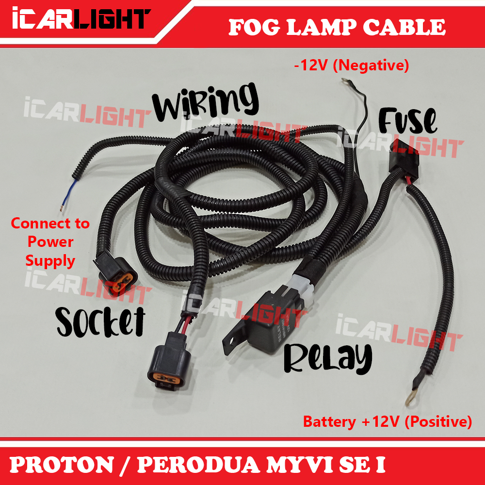 Proton Gen Gen Persona Saga Blm Flx Fl Sv Se Myvi Se Fog Light Lamp Wiring Sport Light