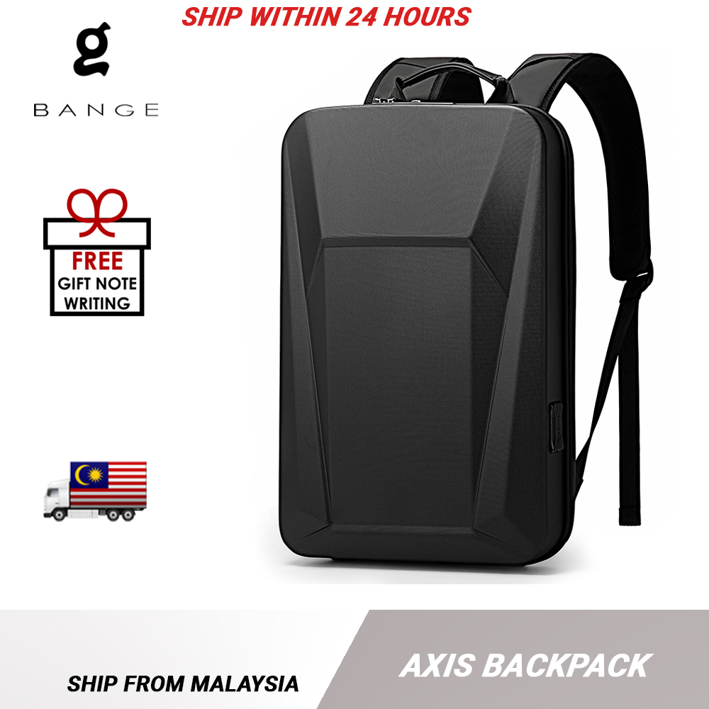 BANGE Axis Hard Cover Laptop Backpack Multi-Compartment Water Resistant ...