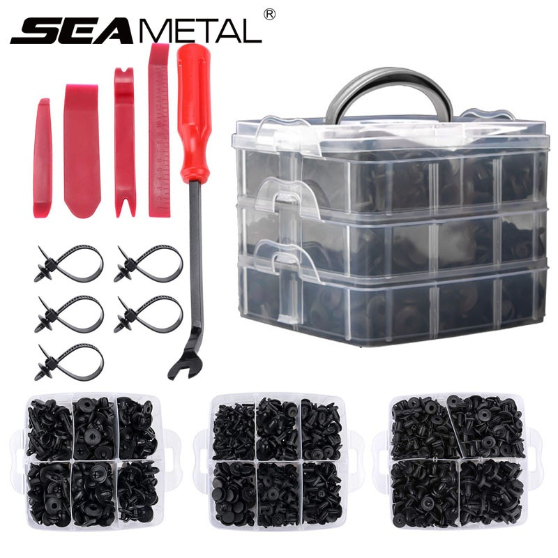 SEAMETAL 635pcs Car Fastener Rivet Car Rivet Bumper Clip Fender Plastic ...