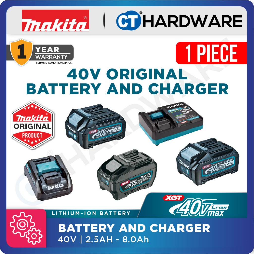 MAKITA 40V BATTERY AND CHARGER LITHIUM ION [ 2.0AH 2.5AH 4.0AH 5