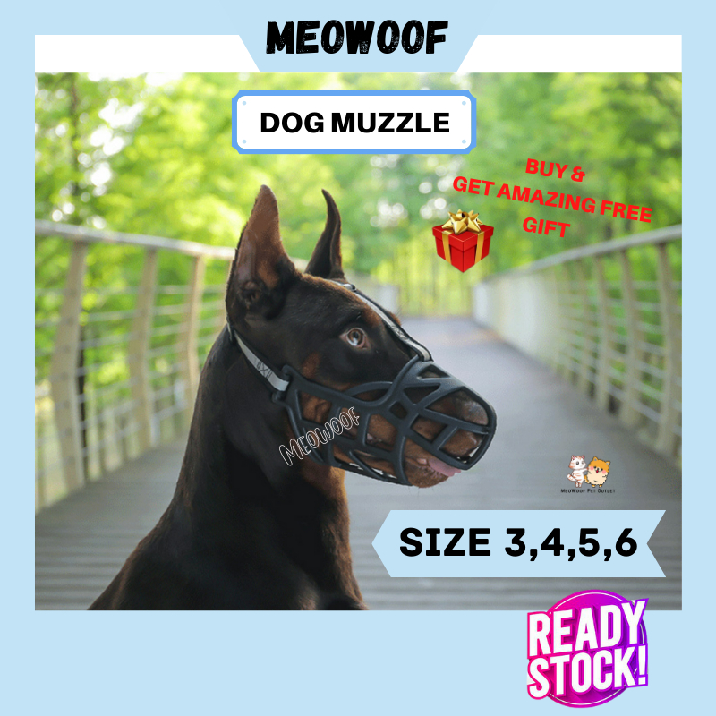 MEOWOOF Dog Mouth Cover Adjustable Dog Muzzle Dog Mouth Guard Dog Anti
