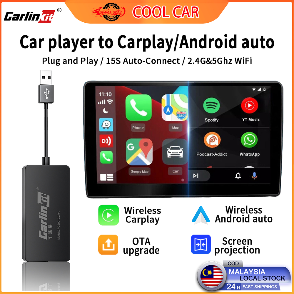 Carlinkit 3.0 wireless carplay adapter carlink kit 5.0 android auto wireless  dongle ccpa car kit link for android player