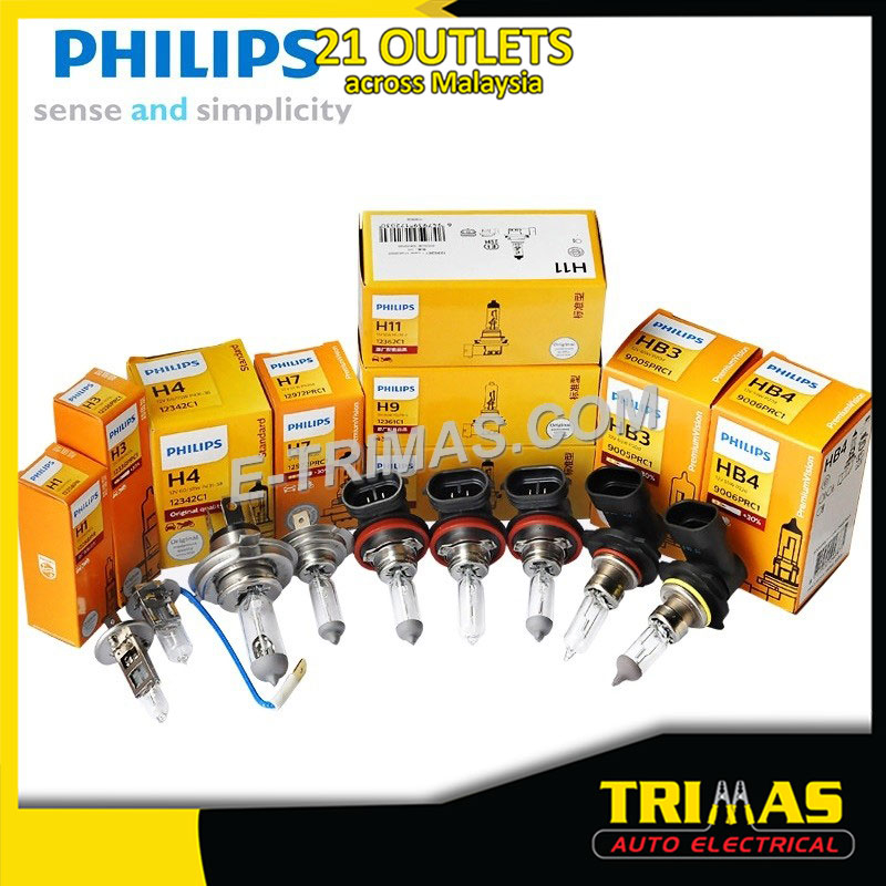 ORIGINAL Philips +30% Germany Halogen Bulb Headlight H1 H3 H4 H7 H11 ...