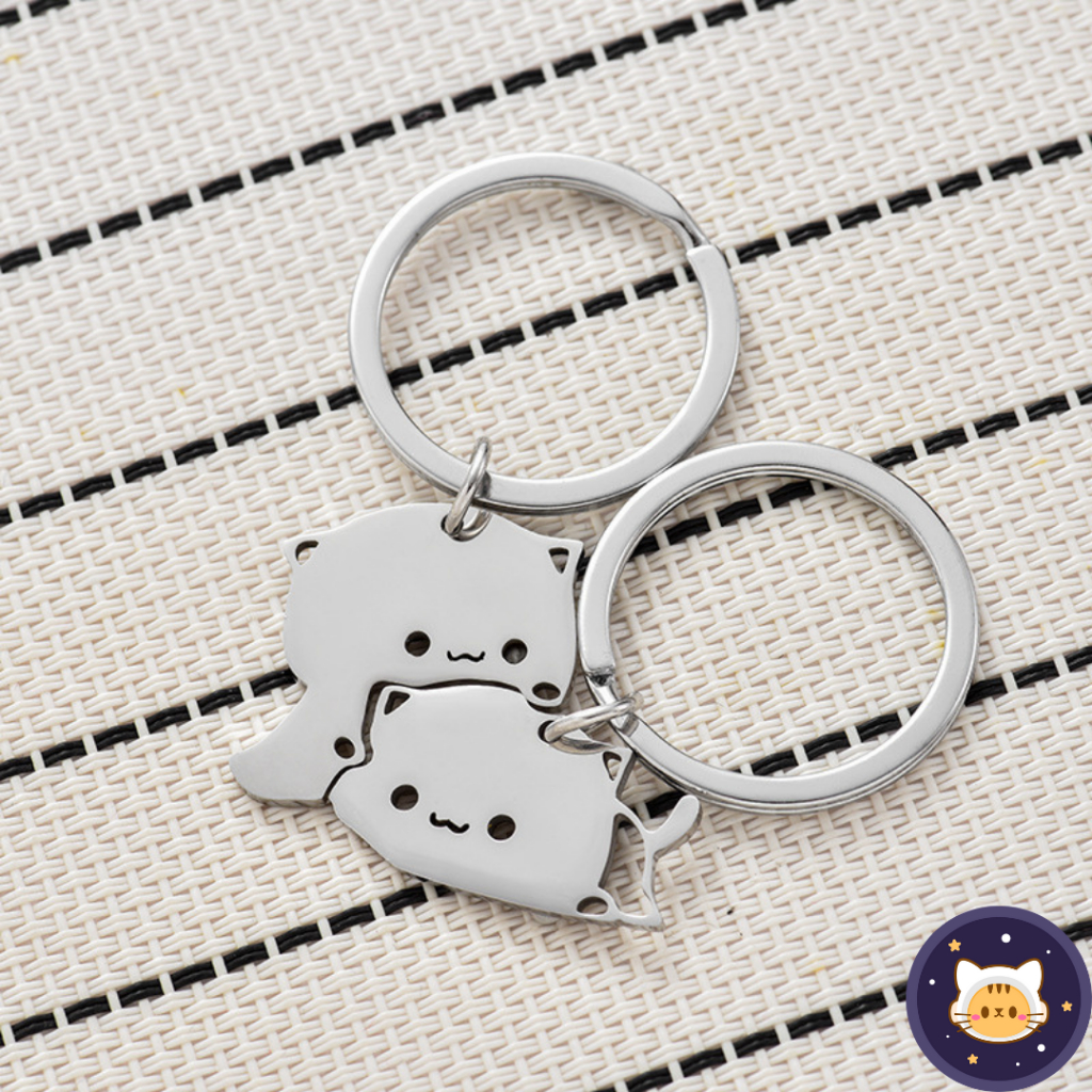 OYEN PLANET Cat Hug Couple Keychain /Cute Matching Boyfriend Girlfriend ...