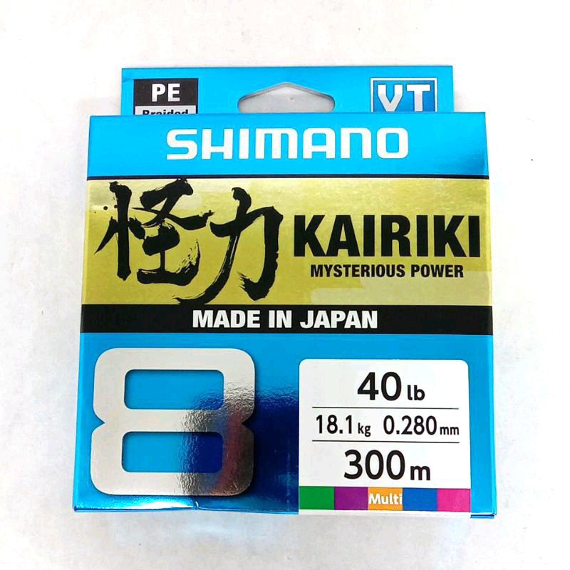 Filato Da Pesca Shimano Kairiki 8 - 300m 0.19mm 12.0kg, Multicolore - Foto 3