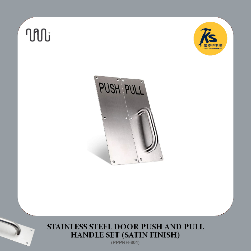 Stainless Steel Door Push And Pull Handle Set (SATIN FINISH) (PPPRH801