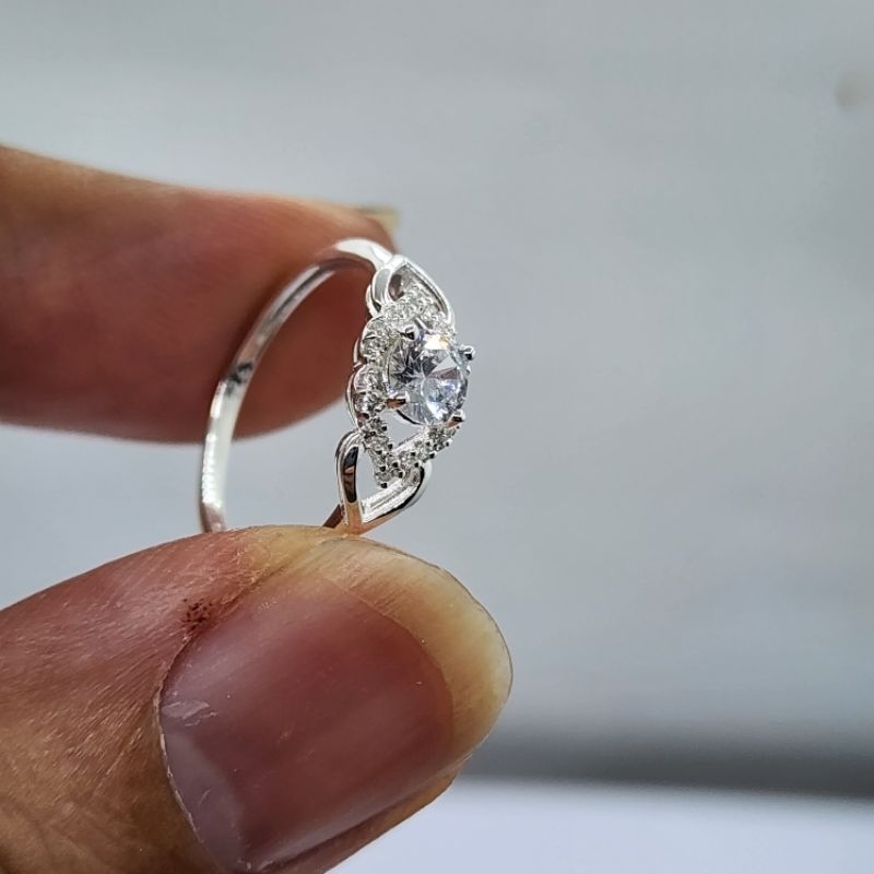 (R1409)Original 925 silver stone ring for women (cincin perak 925 untuk perempuan)