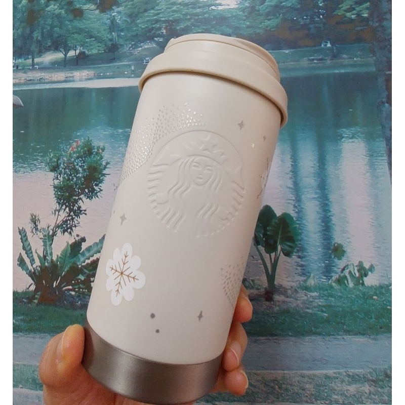 Tasse Starbucks Inox Elma 12 Oz - Design Rose Lotus Loy Krathong (Thaïlande) - Neuf