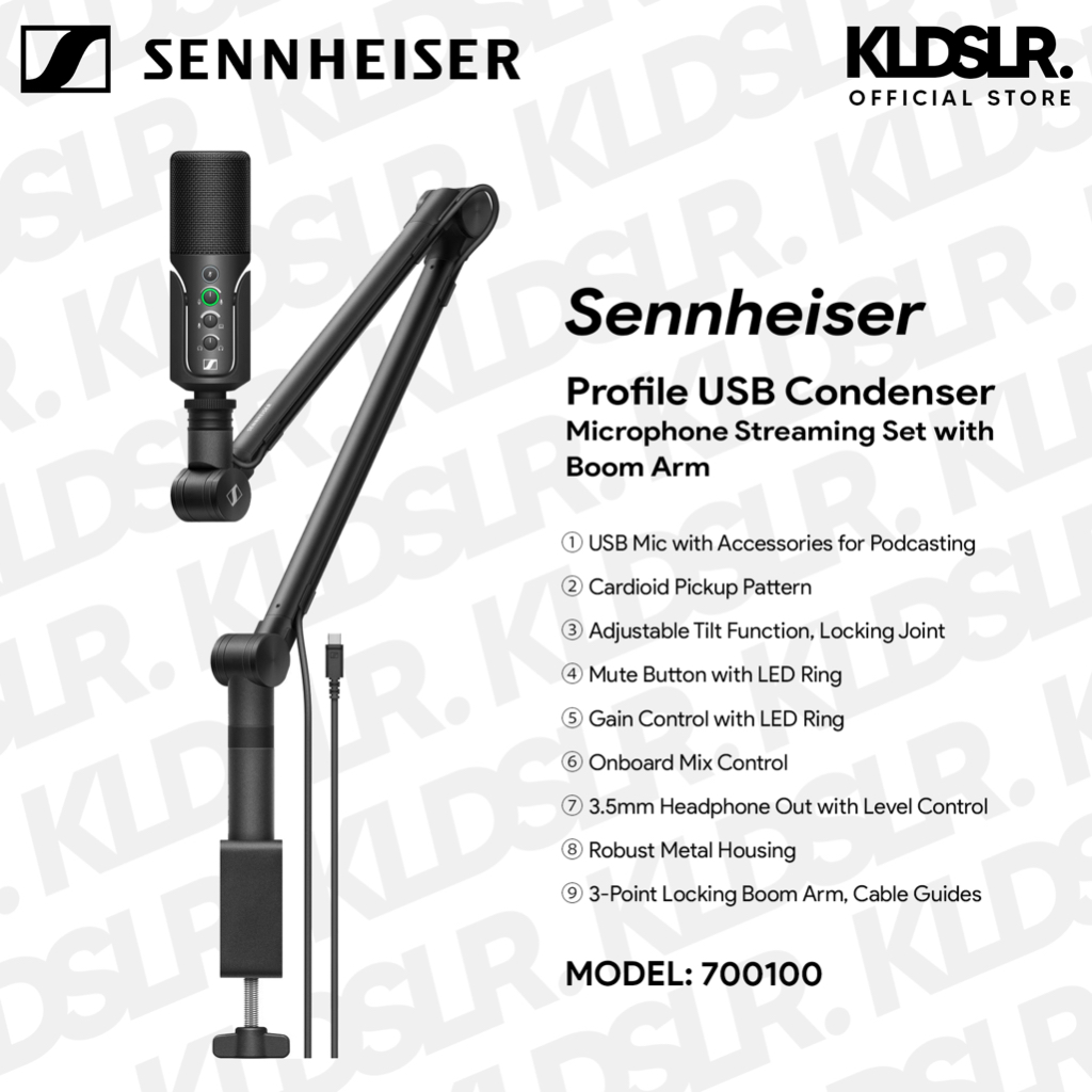Sennheiser Profile USB Condenser Microphone Streaming Set with