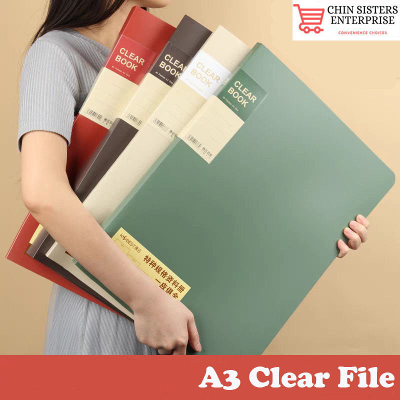 A3 Clear File 20 40 60 Pockets KOBEST Quality File Folder Holder