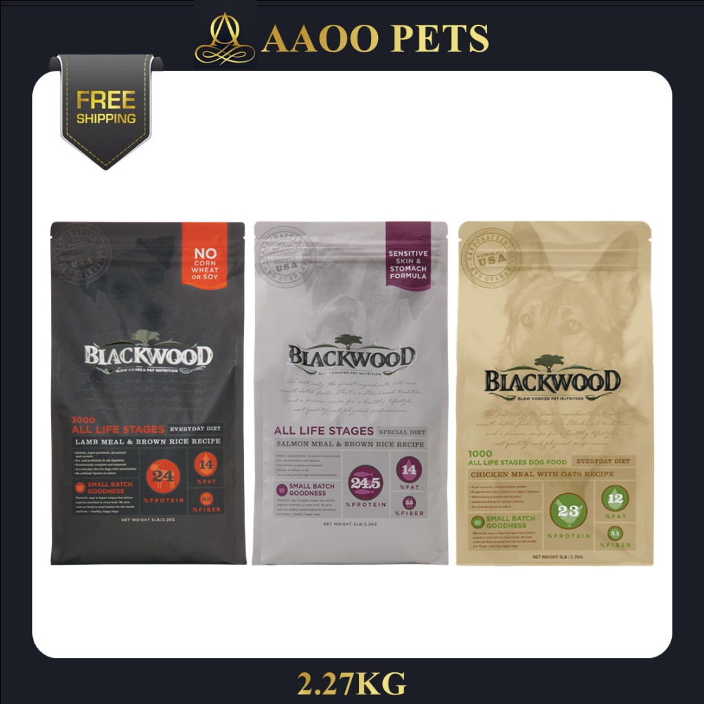 Blackwood Dog Dry Food 2.27KG ( Lamb , Salmon , 1000 Chicken ) - Dog Food  Dry Food , Makanan Kucing Anjing , Pet Food