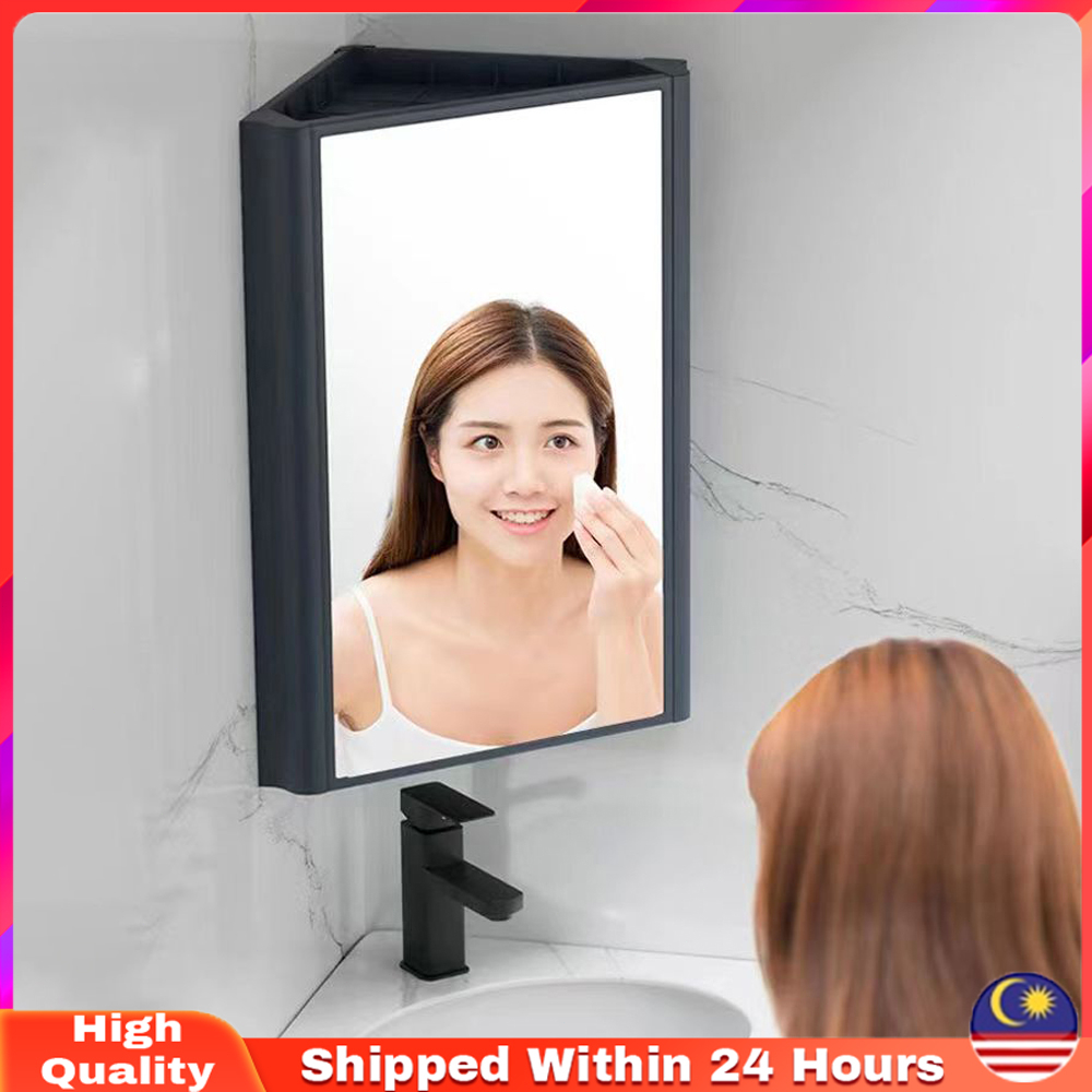 Toilet Aluminium Corner Bathroom Mirror Triangle Mirror