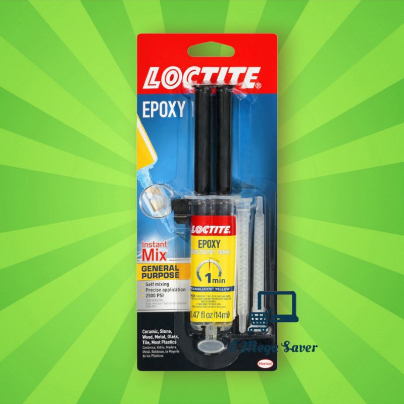 Loctite Easy Repair Pre-Mixed Epoxy – No Mess, 5-Minute Setting, 14ml Syringe