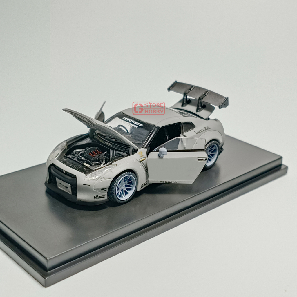 OLD TIME 1:64 LBWK GTR R35 Diecast-Full Open fighter Gray | Shopee Malaysia